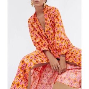 Zara The Selma Tiered Cotton Dress Size M New